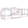 Mueble de TV madera de ingeniería roble ahumado 203x37x50 cm de , Muebles TV - Ref: Foro24-837609, Precio: 81,28 €, Descuento: %
