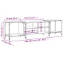 Mueble de TV madera de ingeniería roble ahumado 203x37x50 cm de , Muebles TV - Ref: Foro24-837609, Precio: 82,26 €, Descuento: %