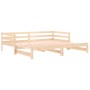 Sofá cama nido madera maciza de pino 90x190 cm de , Camas y somieres - Ref: Foro24-840135, Precio: 151,27 €, Descuento: %