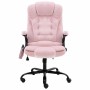 Sillón de oficina de masaje terciopelo rosa en Sillas de oficina | Comprar online en Foru.es