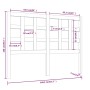 Cabecero de cama madera maciza de pino 140,5x4x100 cm de , Cabeceros y pies de cama - Ref: Foro24-817885, Precio: 49,15 €, De...