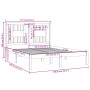 Estructura de cama de madera maciza blanca 135x190 cm de , Camas y somieres - Ref: Foro24-3104039, Precio: 144,69 €, Descuent...