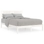Estructura de cama de madera maciza blanca 135x190 cm de , Camas y somieres - Ref: Foro24-3104194, Precio: 149,17 €, Descuent...
