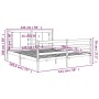 Estructura de cama madera maciza de pino blanco 135x190 cm de , Camas y somieres - Ref: Foro24-3104259, Precio: 159,56 €, Des...