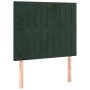 Cabeceros 2 unidades de terciopelo verde oscuro 100x5x78/88 cm de , Cabeceros y pies de cama - Ref: Foro24-3116615, Precio: 7...