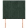 Cabeceros 2 unidades de terciopelo verde oscuro 100x5x78/88 cm de , Cabeceros y pies de cama - Ref: Foro24-3116615, Precio: 7...