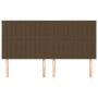 Cabeceros 4 unidades de tela marrón oscuro 90x5x78/88 cm de , Cabeceros y pies de cama - Ref: Foro24-3116587, Precio: 107,34 ...