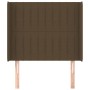 Cabecero con orejas de tela marrón oscuro 93x16x118/128 cm de , Cabeceros y pies de cama - Ref: Foro24-3119803, Precio: 69,28...