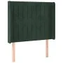 Headboard with dark green velvet ears 93x16x118/128 cm by , Headboards and footboards - Ref: Foro24-3119857, Price: 84,43 €, ...