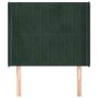 Cabecero con orejas de terciopelo verde oscuro 93x16x118/128 cm de , Cabeceros y pies de cama - Ref: Foro24-3119857, Precio: ...
