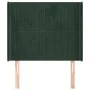 Headboard with dark green velvet ears 93x16x118/128 cm by , Headboards and footboards - Ref: Foro24-3119857, Price: 84,43 €, ...
