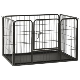 Corral para perros cachorros acero 91,5x59x61 cm de vidaXL, Casetas y cercados para perros - Ref: Foro24-170575, Precio: 112,...