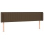 Cabecero con LED de tela marrón oscuro 163x16x78/88 cm de , Cabeceros y pies de cama - Ref: Foro24-3123483, Precio: 69,07 €, ...