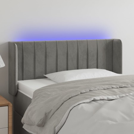 Cabecero con LED de terciopelo gris claro 83x16x78/88 cm de , Cabeceros y pies de cama - Ref: Foro24-3123504, Precio: 51,55 €...