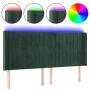 Dark green velvet LED headboard 163x16x118/128 cm by , Headboards and footboards - Ref: Foro24-3124343, Price: 138,50 €, Disc...