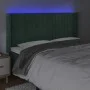 Dark green velvet LED headboard 163x16x118/128 cm by , Headboards and footboards - Ref: Foro24-3124343, Price: 138,50 €, Disc...
