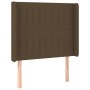 Cabecero con LED de tela marrón oscuro 93x16x118/128 cm de , Cabeceros y pies de cama - Ref: Foro24-3124271, Precio: 75,84 €,...