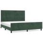 Estructura cama con cabecero terciopelo verde oscuro 160x200 cm de , Camas y somieres - Ref: Foro24-3125888, Precio: 278,72 €...