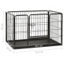 Corral para perros cachorros acero 91,5x59x61 cm de vidaXL, Casetas y cercados para perros - Ref: Foro24-170575, Precio: 112,...