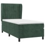 Cama box spring con colchón terciopelo verde oscuro 100x200 cm de , Camas y somieres - Ref: Foro24-3129318, Precio: 378,89 €,...