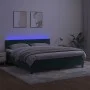 Box spring bed with mattress and LED dark green velvet 180x200cm by , Beds and slatted bases - Ref: Foro24-3134540, Price: 55...