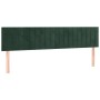 Cama box spring colchón y LED terciopelo verde oscuro 180x200cm de , Camas y somieres - Ref: Foro24-3134540, Precio: 554,88 €...