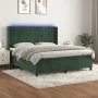 Box spring bed with mattress and LED dark green velvet 160x200cm by , Beds and slatted bases - Ref: Foro24-3139694, Price: 60...