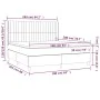 Box spring bed with mattress and LED dark green velvet 160x200cm by , Beds and slatted bases - Ref: Foro24-3139694, Price: 60...