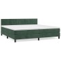 Cama box spring con colchón terciopelo verde oscuro 200x200 cm de , Camas y somieres - Ref: Foro24-3141446, Precio: 600,01 €,...