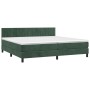 Cama box spring con colchón terciopelo verde oscuro 200x200 cm de , Camas y somieres - Ref: Foro24-3141446, Precio: 600,01 €,...