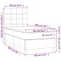 Cama box spring con colchón tela marrón oscuro 80x200 cm de , Camas y somieres - Ref: Foro24-3142292, Precio: 323,86 €, Descu...