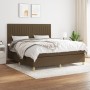 Cama box spring con colchón tela marrón oscuro 180x200 cm de , Camas y somieres - Ref: Foro24-3142516, Precio: 599,58 €, Desc...