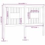 Cabecero madera maciza de pino blanco 141x4x100 cm de , Cabeceros y pies de cama - Ref: Foro24-818666, Precio: 58,16 €, Descu...
