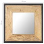 Espejo de madera maciza de mango 50x50 cm de , Espejos - Ref: Foro24-321629, Precio: 69,16 €, Descuento: %