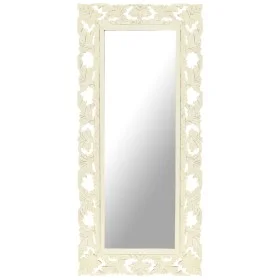 Espejo tallado a mano madera maciza de mango blanco 110x50 cm de , Espejos - Ref: Foro24-321643, Precio: 129,28 €, Descuento: %