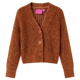 Cárdigan de punto infantil color coñac 116 de , Camisetas para niños - Ref: Foro24-14949, Precio: 13,36 €, Descuento: %