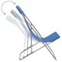 Sillas de playa plegables 2 unidades acero y tela oxford azul de vidaXL, Sillas de jardín - Ref: Foro24-44358, Precio: 76,40 ...