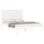 Estructura de cama con cabecero madera maciza blanco 140x200 cm de , Camas y somieres - Ref: Foro24-3193662, Precio: 161,57 €...