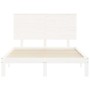 Estructura de cama con cabecero madera maciza blanco 140x200 cm de , Camas y somieres - Ref: Foro24-3193662, Precio: 161,57 €...