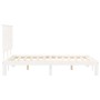 Estructura de cama con cabecero madera maciza blanco 140x200 cm de , Camas y somieres - Ref: Foro24-3193662, Precio: 161,57 €...