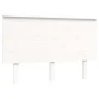 White solid wood bed frame with headboard 140x200 cm by , Beds and slatted bases - Ref: Foro24-3193662, Price: 159,54 €, Disc...