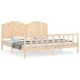 Bettgestell mit Massivholzkopfteil 200x200 cm von , Betten und Lattenroste - Ref: Foro24-3192316, Preis: 184,42 €, Rabatt: %