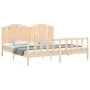 Bettgestell mit Massivholzkopfteil 200x200 cm von , Betten und Lattenroste - Ref: Foro24-3192316, Preis: 184,42 €, Rabatt: %