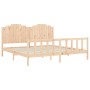 Estructura de cama con cabecero madera maciza 200x200 cm de , Camas y somieres - Ref: Foro24-3192316, Precio: 186,80 €, Descu...
