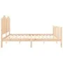 Bettgestell mit Massivholzkopfteil 200x200 cm von , Betten und Lattenroste - Ref: Foro24-3192316, Preis: 184,42 €, Rabatt: %