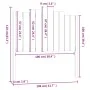 Bettkopfteil aus massivem Kiefernholz, 106 x 4 x 110 cm von , Kopf- und Fußteile - Ref: Foro24-818455, Preis: 57,80 €, Rabatt: %