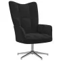 Silla de relajación con reposapiés terciopelo negro de , Sillones - Ref: Foro24-328134, Precio: 164,56 €, Descuento: %
