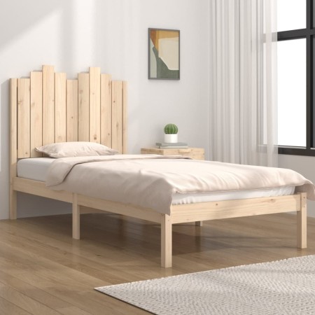 Estructura de cama madera maciza de pino 100x200 cm de , Camas y somieres - Ref: Foro24-3103768, Precio: 110,78 €, Descuento: %