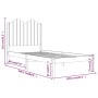 Estructura de cama madera maciza de pino 100x200 cm de , Camas y somieres - Ref: Foro24-3103768, Precio: 110,78 €, Descuento: %