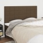 Cabeceros 4 unidades de tela marrón oscuro 80x5x78/88 cm de , Cabeceros y pies de cama - Ref: Foro24-3116341, Precio: 99,00 €...